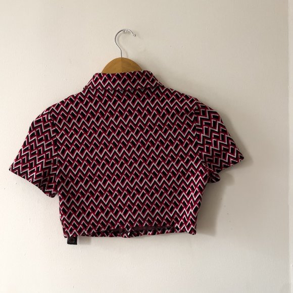 ASOS DESIGN JERSEY RETRO SUIT CROP TOP - Picture 3 of 7